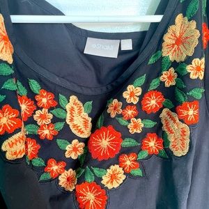 Eshakti embroidered black dress